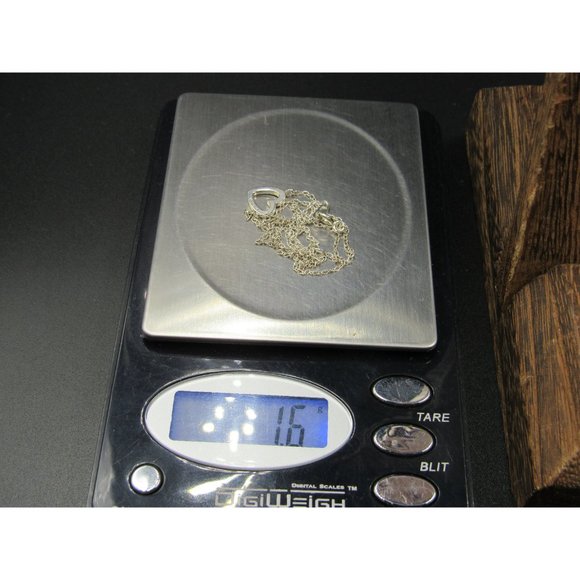 18 Inch Sterling Silver Small Heart Necklace - Picture 6 of 6